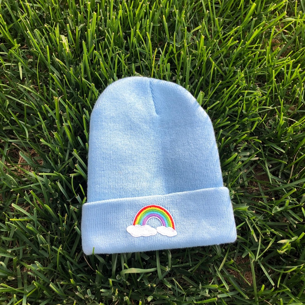 Rainbow blue beanie 🌈💙
